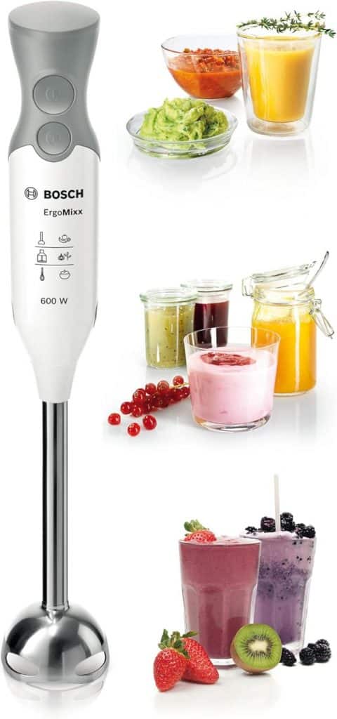 Mixeur avec assortiment de confiture et de jus